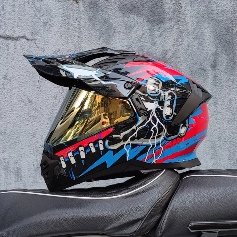 ORZ Dual Sport Motocross Helmet Men Top Quality Motorcycle Helmet Adventure Biker Helmet Off-road Racing Gear