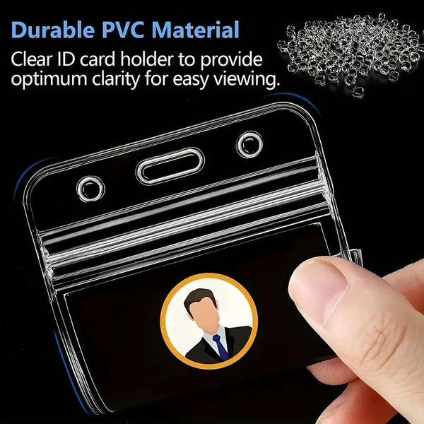 10pcs Waterproof Transparent Card Holders Specifically Designed, Plastic Protectors for Business,Bank Credit Cards,campus card