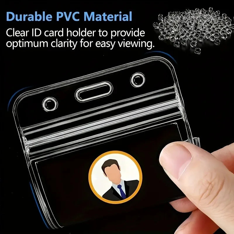 10pcs Waterproof Transparent Card Holders Specifically Designed, Plastic Protectors for Business,Bank Credit Cards,campus card