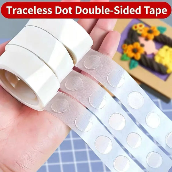 Nano Round Dot Double-Sided Tape Roll Clear Traceless Strong Adhesive Glue Dots Removable for Balloons DIY Crafts Home Decor