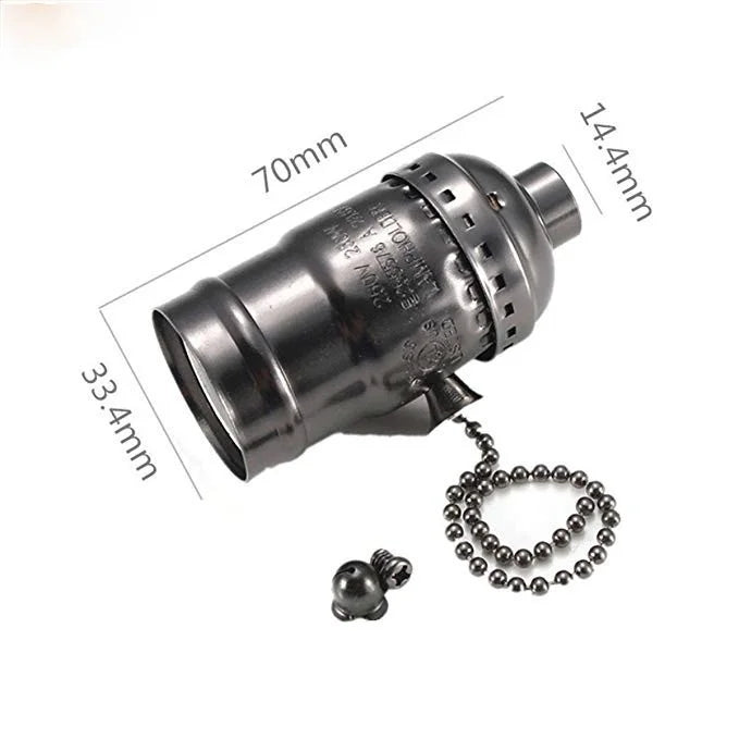 រន្ធ ខ្សែ ទាញ ស្ពាន់ JOYINLED 1/10 ដុំ, ស្ពាន់ បុរាណ , ខ្សែ ទាញ, មុខងារ បើក/បិទ, សំបក ខ្សែ ស្រោប Uno, ជើង ចង្កៀង E27