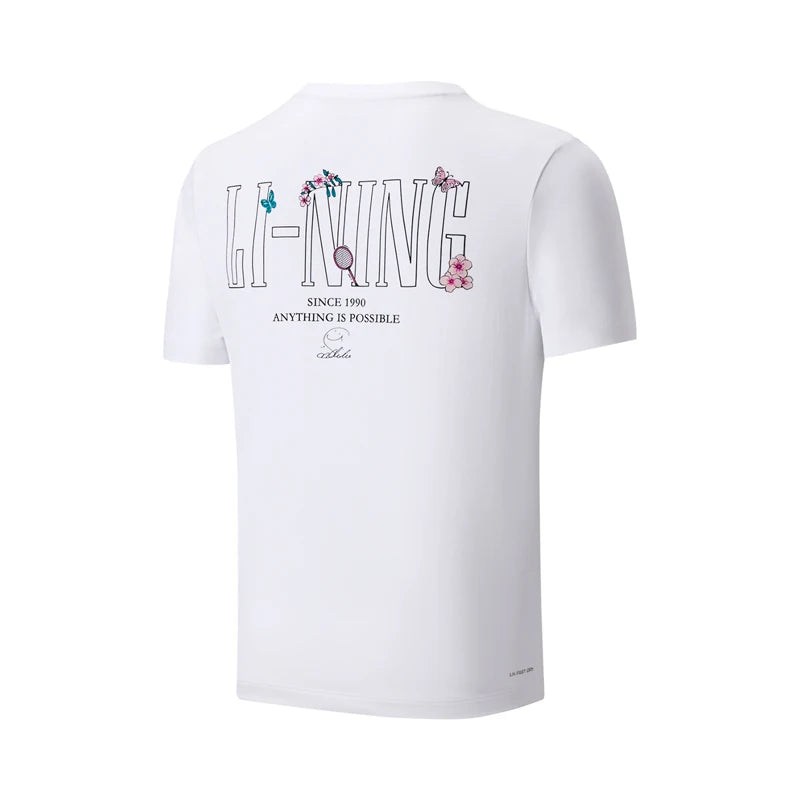 អាវយឺត Li-Ning សម្រាប់បុរស និងស្ត្រី ស្ងួតលឿន សមល្មម កមូល ដៃខ្លី ស្រួលពាក់ AHSWH45