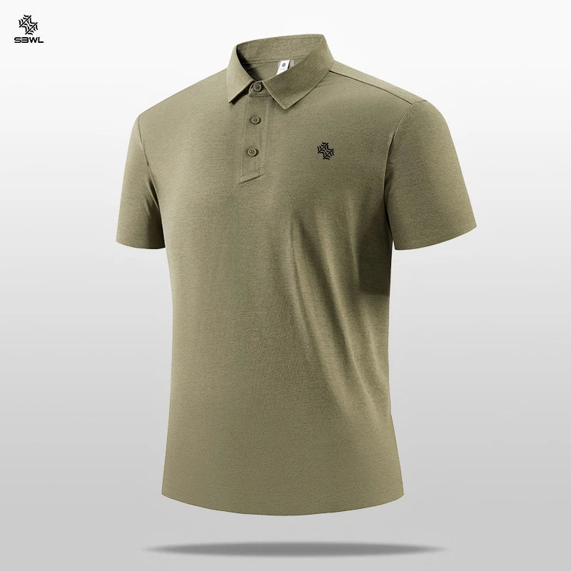 SBWL Summer New High-Quality Men's Sports POLO Shirts and Fashion Casual Short-Sleeved T-Shirts Tops