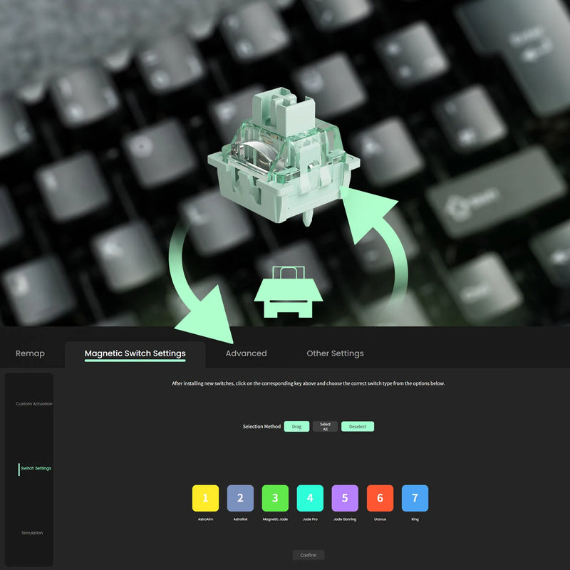 Akko MonsGeek FUN68 HE ISO Magnetic Keyboard 65% DE Layout Black Transparent Keycaps RT0.005mm 8K Polling Rate Gaming Keyboard