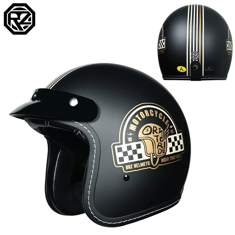 2025 couple retro 3/4 motorcycle helmet cascos para motos small helmet body personalized semi covered helmet casco moto