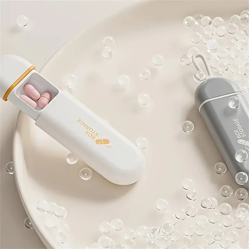 3-Compartment  Anti-Moisture Medicine Storage Box,for Vitamins & Supplements, Compact  for Daily Use, Pill Box for Purse