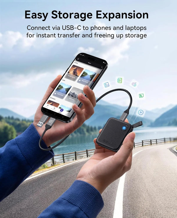 ORICO Portable External Solid State Drive External Hard Drive USB 3.2 Gen2 SSD for iPhone 15/Pro Windows Mac Lightweight