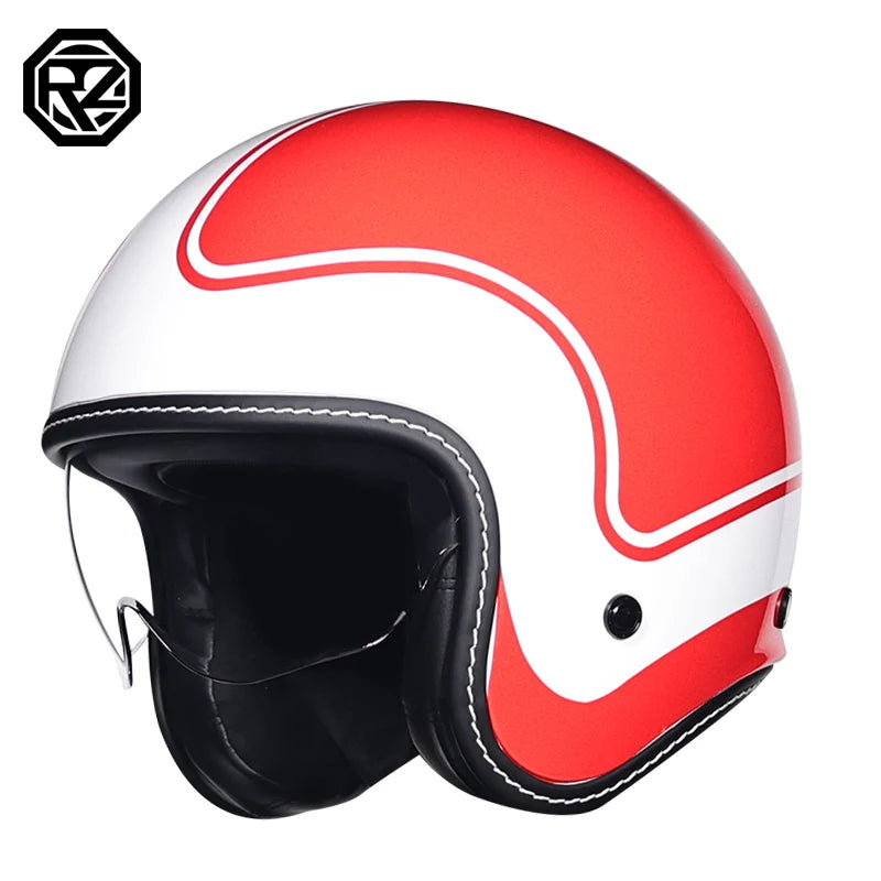 ORZ Latest 3/4 Retro Motorcycle Helmet Cascos Para Motos Four Seasons Commuter Men's and Women's Half Helmets Capacetes de Moto