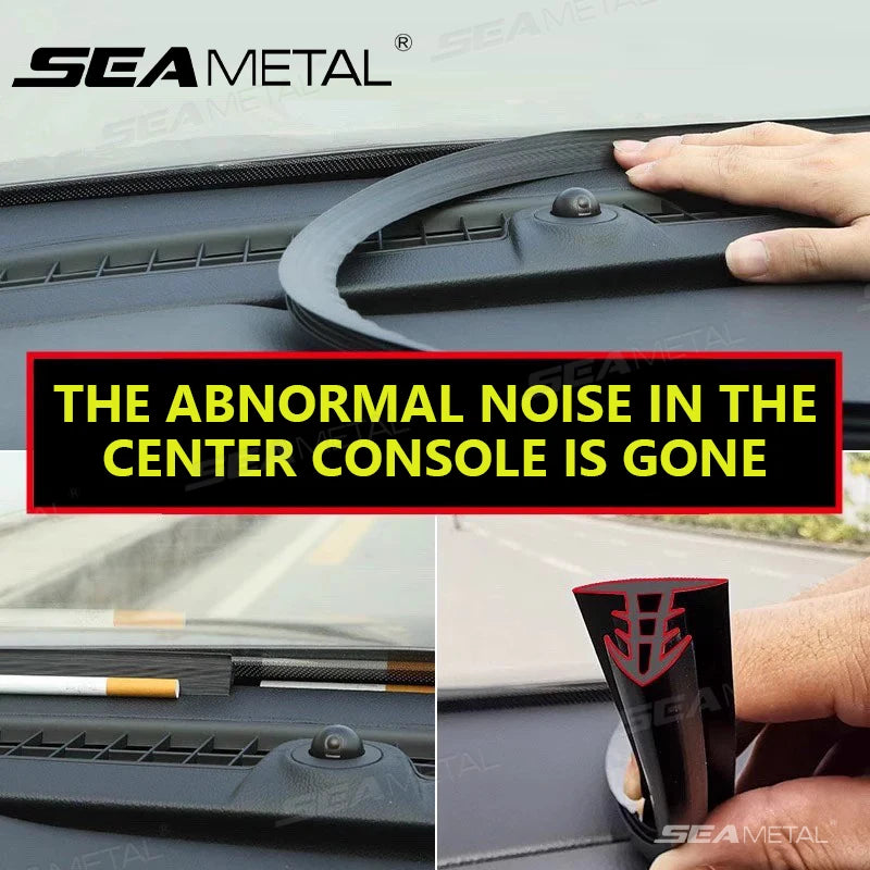 SEAMETAL 160cm Car Dashboard Sealing Strip Auto Interior Weatherstrip Noise Sound Insulation Rubber Seals Trim Car Accessories