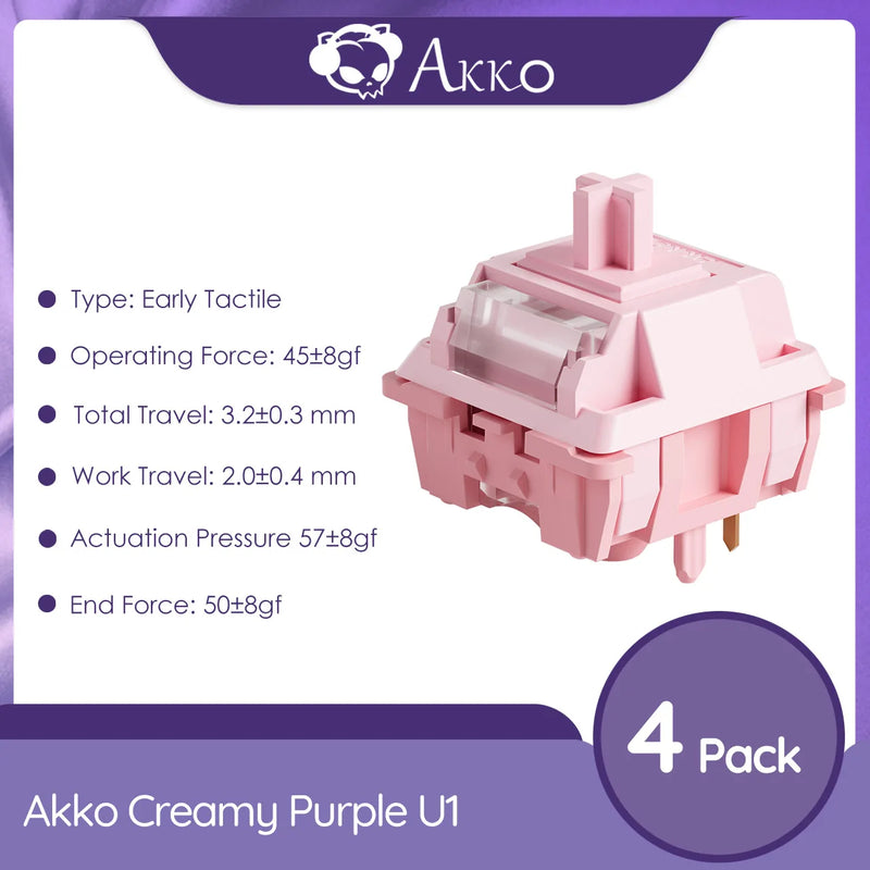 Akko Tactile Mechanical Keyboard Switch U1 Series Creamy Purple