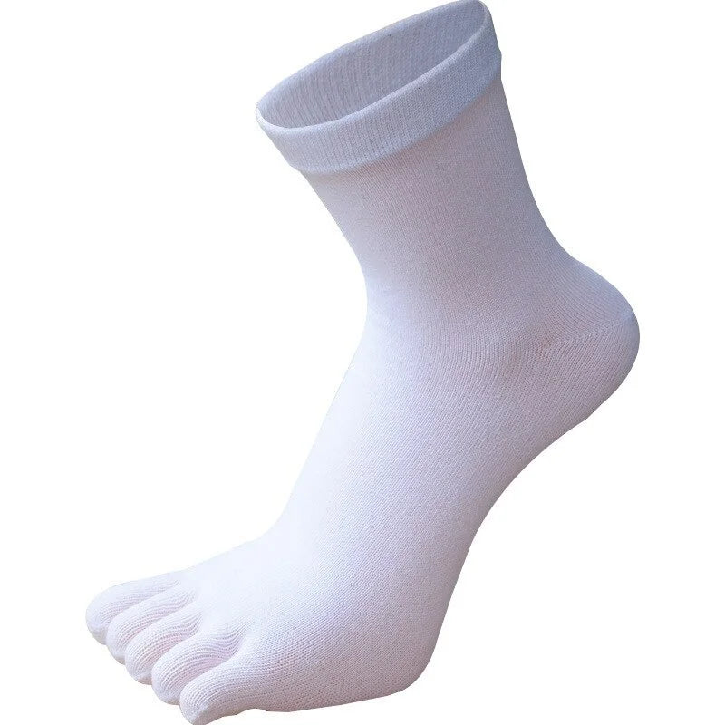 WRELS 1/2/3 Pairs Running 5 Finger Socks Moisture Wicking Toe Socks Women Anti‑Blister Breathable Hiking Athletic Crew Socks