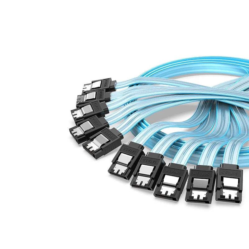 ORICO SATA 6Gbps HDD Data Cable with Locking Latch SATA HDD Splitter Cable 1/3/4/5/6 Ports for SATA HDD SSD CD Driver Server