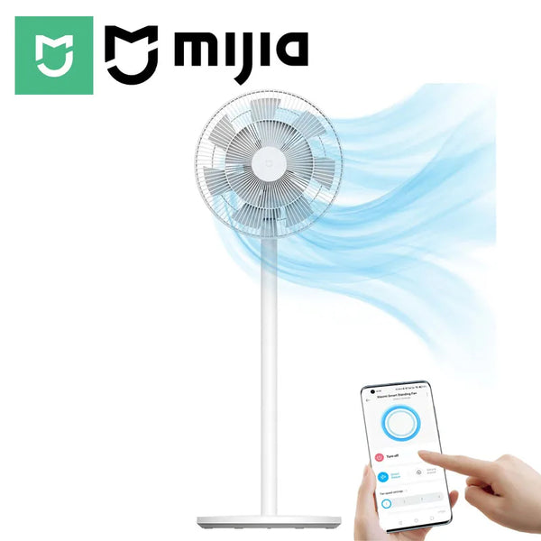 MIJIA Smart DC Frequency Conversion Electric Floor Standing Fan Battery Version,Bedroom Office Wireless Fans,4 Speeds, 4 Modes,