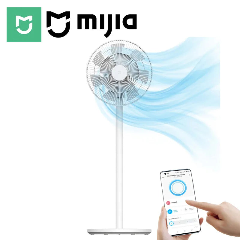 កង្ហារឈរលើកម្រាលឆ្លាតវៃ MIJIA ជំនាន់ថ្ម កង្ហារឥតខ្សែសម្រាប់បន្ទប់គេង ការិយាល័យ មានល្បឿន ៤ ល្បឿន ៤ របៀប