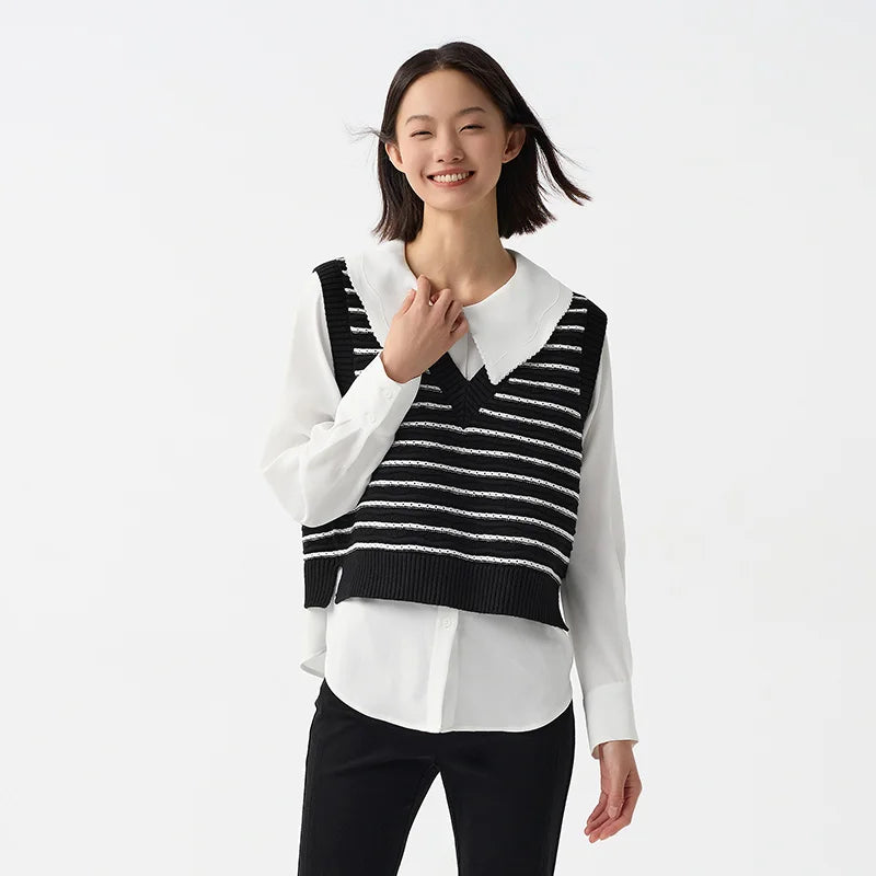 Semir Chic Shirt Big Lapel Chiffon Camisole Cute Loose Elegant Women Two Piece Set Top 2026 Spring