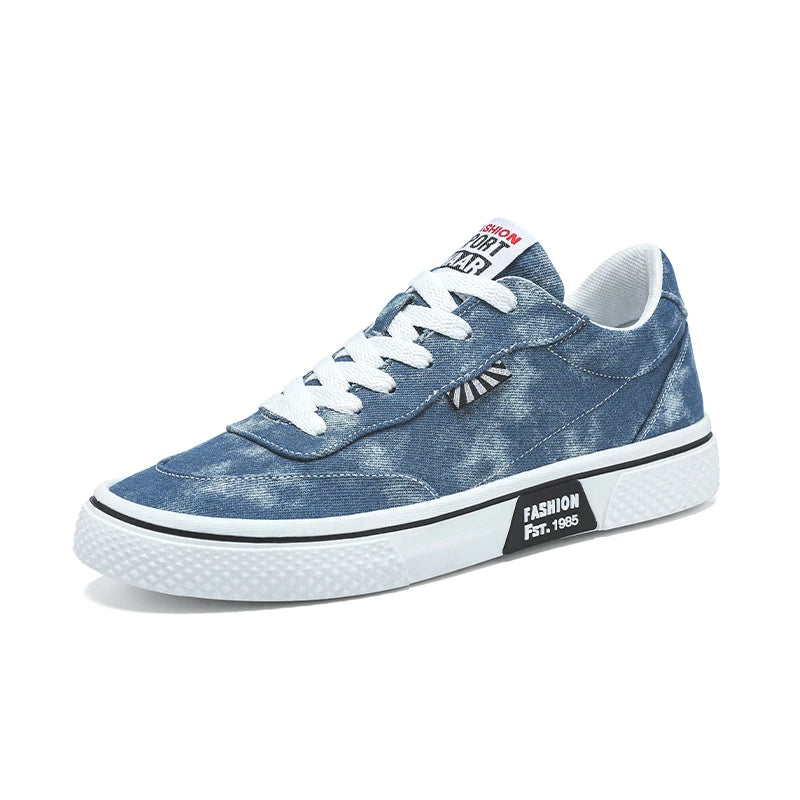 Men's Canvas Casual Shoes Four Season New Soft-Sole Breathable Lightweight Outdoor Walking Shoes Student Flat Sports Board Shoes