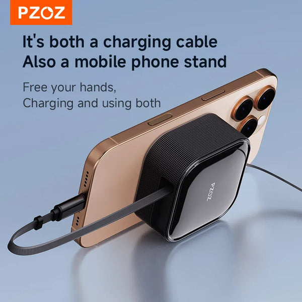 PZOZ For Retractable usb c to type c magsafe charger fast charging cable iphone iPad MacBook laptop magnetic cable management
