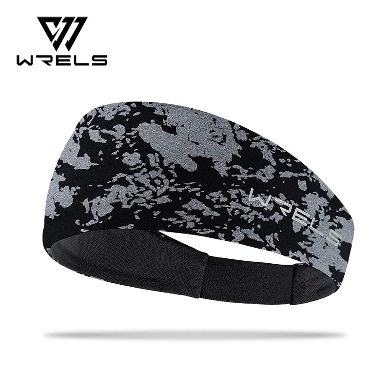 WRELS Sports Headband Sweatband Elastic Absorbent Sweat Moisture Wicking Hairband Athletic Hairband Non Slip Elastic Sweat Band