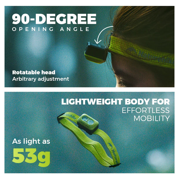 ចង្កៀងមុខ Naturehike Star lsland សម្រាប់ពាក់ក្រៅផ្ទះ អាចសាកបាន ឡើងភ្នំ ដើរលេង រត់ ឡើងភ្នំ ចង្កៀងមុខការពារទឹក