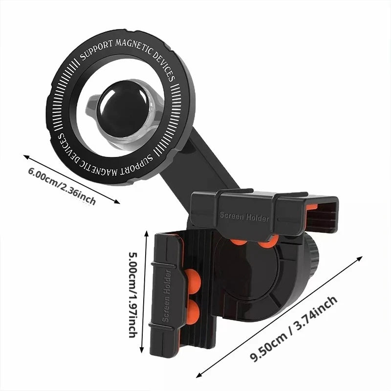 SEAMETAL Car Mounted Display Screen Phone Holder 360 Degree Rotation Magnetic Center Control Phone Mount for Car Accessories