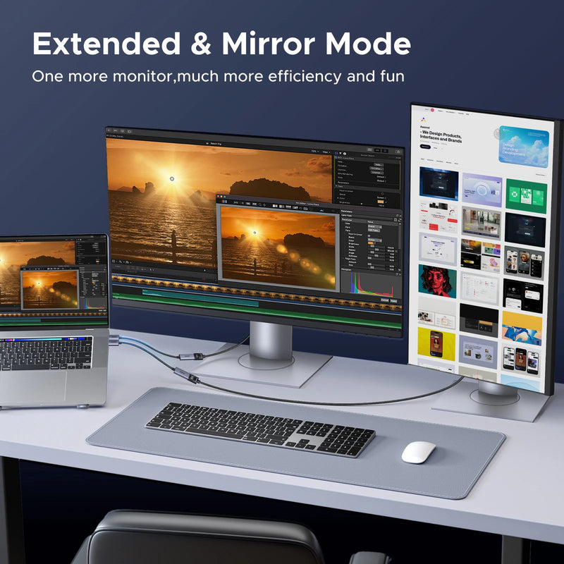 UGREEN Displayport 1.4 DP to HDMI Adapter 8K 60Hz Converter,Uni-Directional Display Port to HDMI Converter VRR HDR HDCP2.3 0.2m