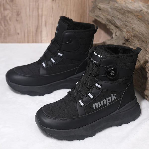 Men women's high-top plus velvet warm snow boots winter light anti-slip casual cotton boots couples fashion Joker walking boots
