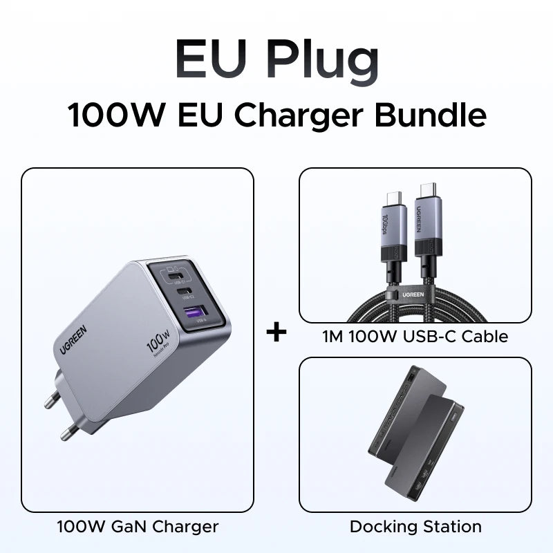 UGREEN USB C Docking Station 9-in-1 USB Splitter 4K60Hz HDMI DP DisplayLink Triple Display RJ45 PD100W for macOS Windows 10Gbps