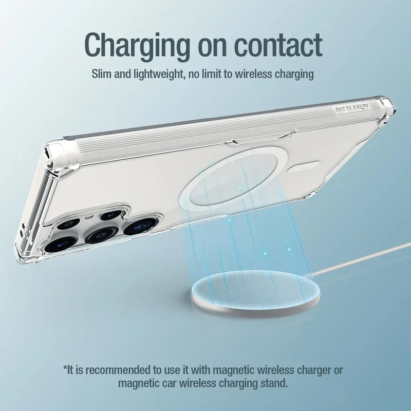 For Samsung Galaxy S25 Ultra Magsafe Case Nillkin Nature Pro Magnetic Case Lens Protection Cover For Samsung S25/S24 Plus Ultra