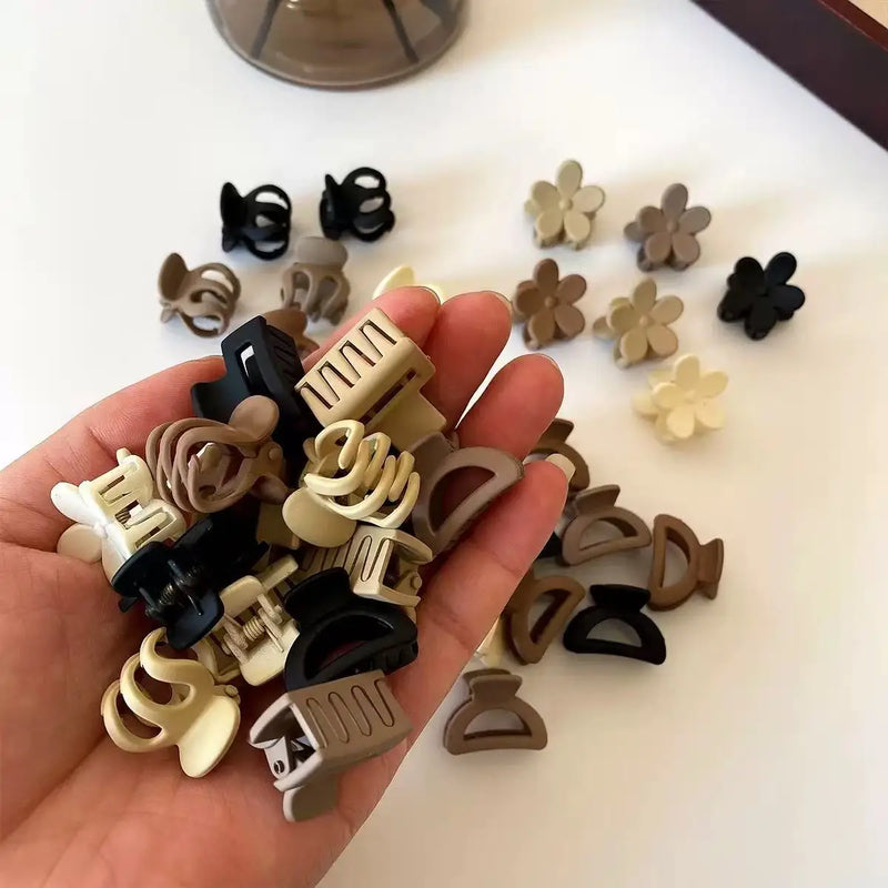 10/20/30pcs Beige Mixed Pack Small Clips, Cute Girl Accessories - Perfect for Daily Use, Special Occasions, or Travel Gifts