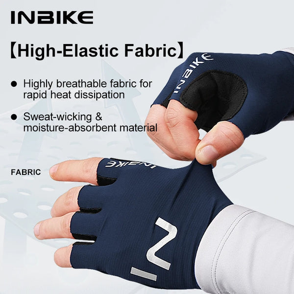INBIKE Bike Gloves for Men Women with Anti-Slip Shock-Absorbing Pad Summer Cycling Gloves Lightweight Breathable Bicycle Gloves