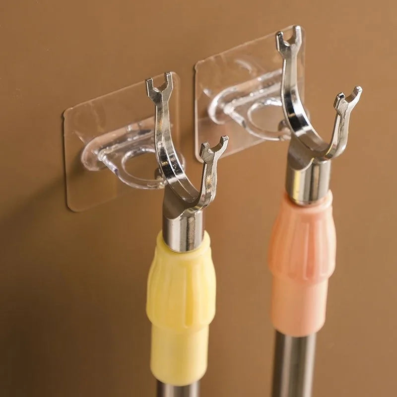 2/4pcs Practical Transparent Duty Adhesive Hooks.Multi-Functional Wall Mounted,Durable,Easy Installation.self-adhesive hooks