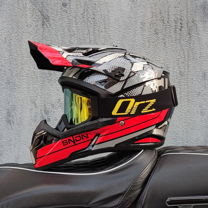 ORZ high-quality off-road motorcycle helmet Kask Cross Downhill Soporte Casco off-road helmet ATV downhill helmet