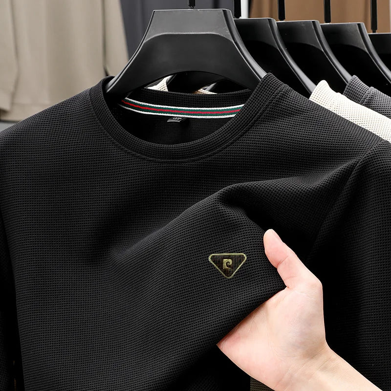 Hot-Selling Man Long-Sleeved Sweatshirt Round Neck Pattern Printing Spring Long-Sleeved T-Shirt Leisure Sports Fashion Mens Wear