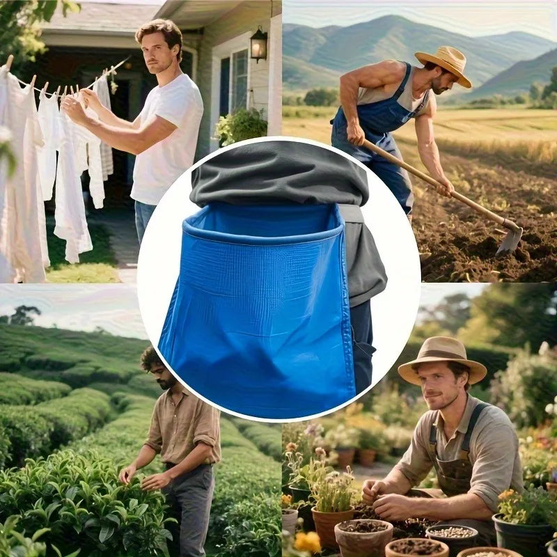 1pc Large-Capacity Fruit Picking Apron- Heavy Duty PE Apron, Easy to Clean Design,Suitable for  Home Gardeners And Farmers .