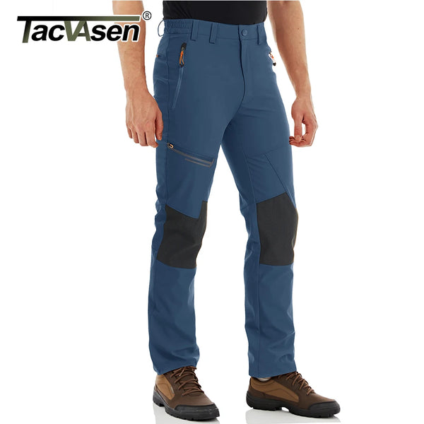 TACVASEN Men's Summer Outdoor Pants Quick Dry Lightweight Hiking Camping Pants Multi-Pockets Rip-stop Fishing Mountain Trousers