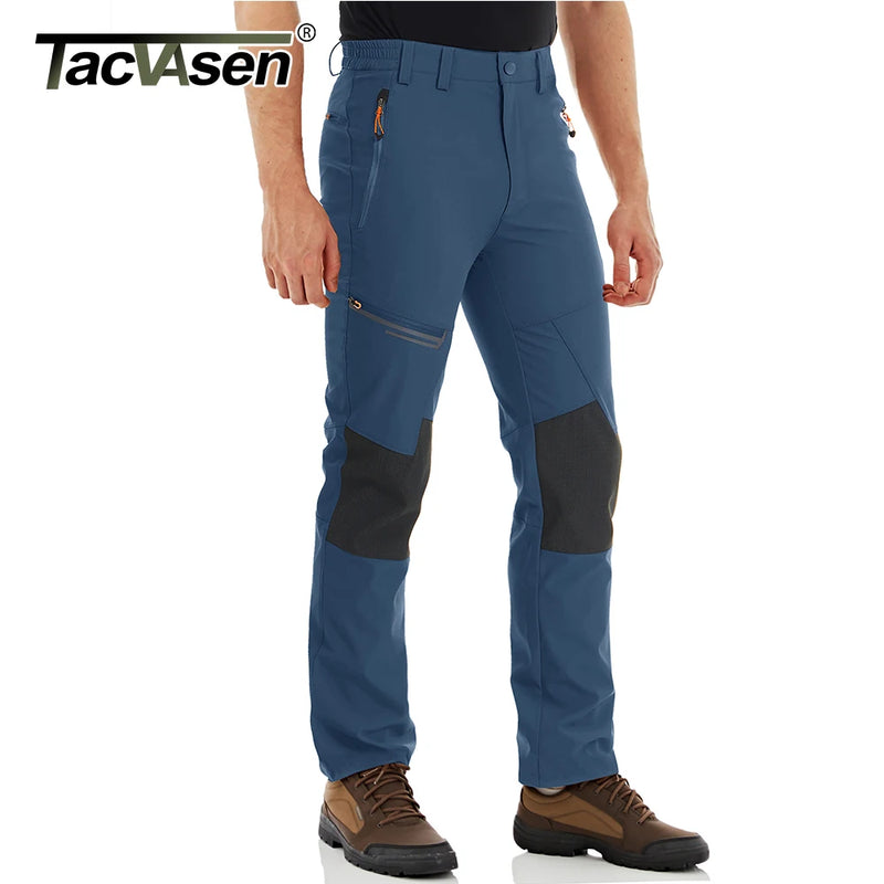 TACVASEN Men's Summer Outdoor Pants Quick Dry Lightweight Hiking Camping Pants Multi-Pockets Rip-stop Fishing Mountain Trousers