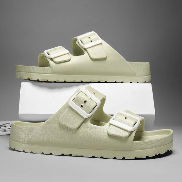 Summer Flat Birken Slippers Women Slides Ladies Slip on Sandals with Double Straps Fashoin Indoor Shoes Soft Slippers Beach