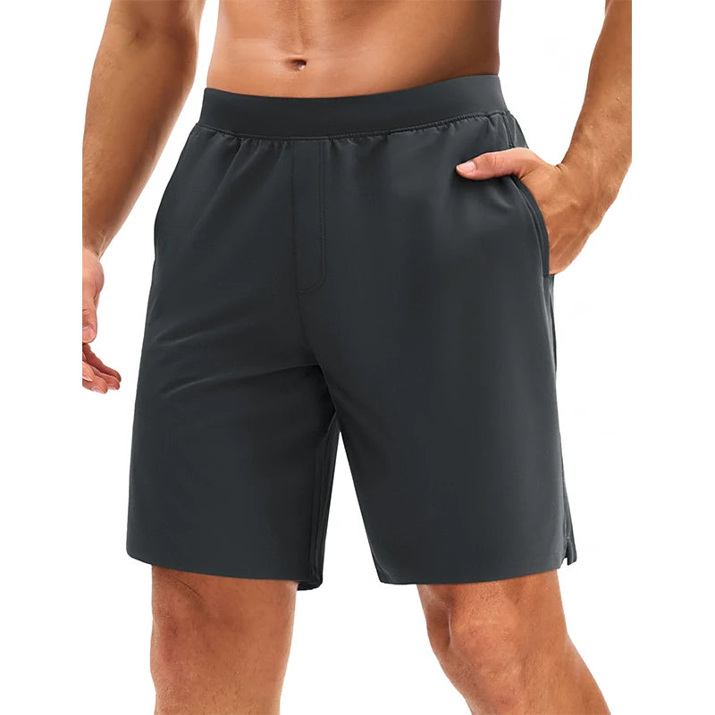 TACVASEN Men's UPF 50+ Athletic Running Shorts 8 inches Quick Dry Lightweight Workout Gym Sports Hiking Shorts with 3 Pockets