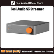 Fosi Audio S3 HiFi Music Streamer ប៊្លូធូស 5.3 AKM4493SEQ DAC Preamp ឧបករណ៍ចាក់តន្ត្រីបណ្តាញ ឆបគ្នាជាមួយ AirPlay2, Google Cast