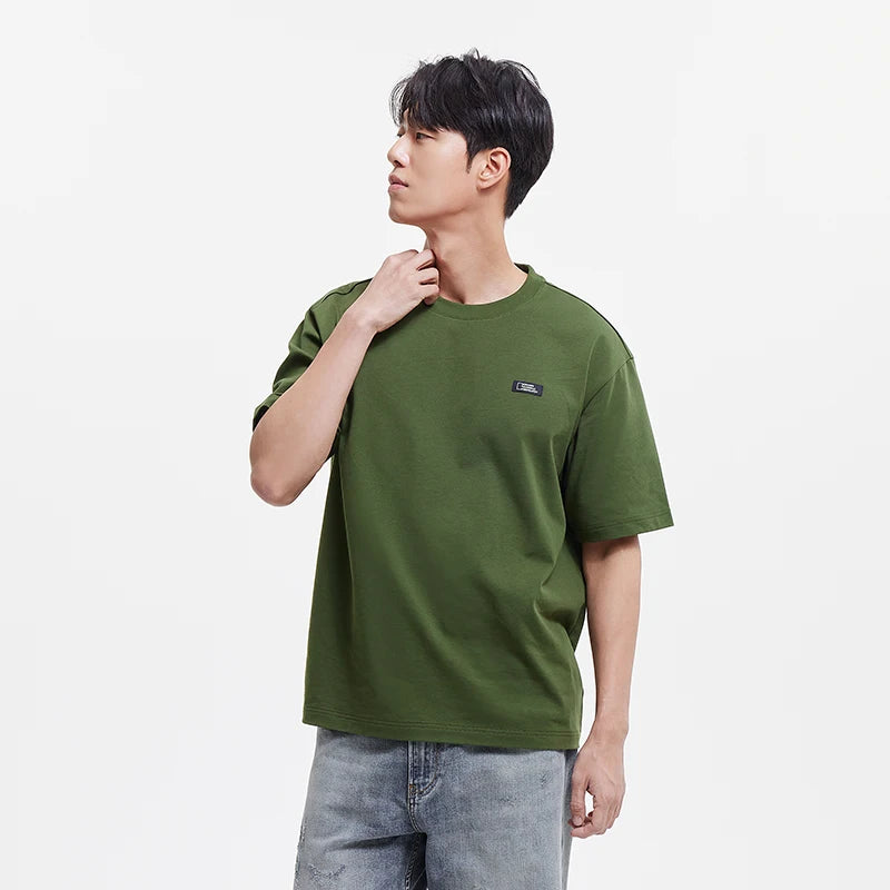 Semir Mens Tshirt 2026 Pure Cotton Knitted Couple Style Outdoor Printed Casual Soft Daily Wear