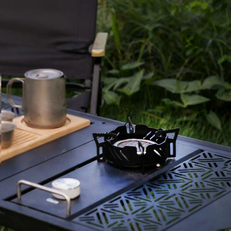Camping IGT 0.5UNT Gas Stove Folding Outdoor Camping Equipment Table Stove One Lick Ignite High Firepower Burner