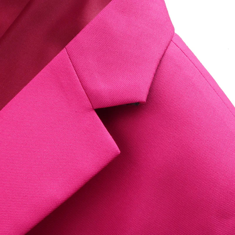 Men's Rose Red Suit Jacket, Wedding/Office Slim-fit Formal Coat, Asian Size M-6XL,Available in Blue, Gray, Black, Purple, Green