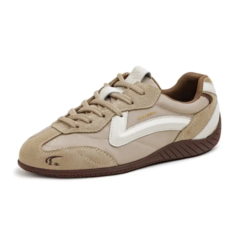 ស្បែកជើងប្រណាំង Maden Unisex រដូវស្លឹកឈើជ្រុះ Vintage Patchwork Racing Shoes Breathable German Trainers Sole ស្តើង Casual Lace-Up Sport Winter Shoes