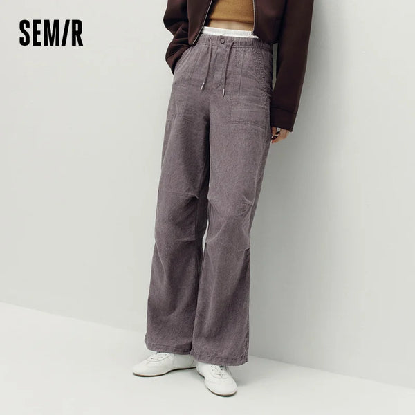 ខោស្ត្រី Semir បោកគក់ Tie Dye ឆ័ត្រយោងជើងធំខ្សែចងរលុងរចនាប័ទ្មផ្លូវបែប Retro ខោរដូវស្លឹកឈើជ្រុះសម្រាប់ពាក់ប្រចាំថ្ងៃ 2026