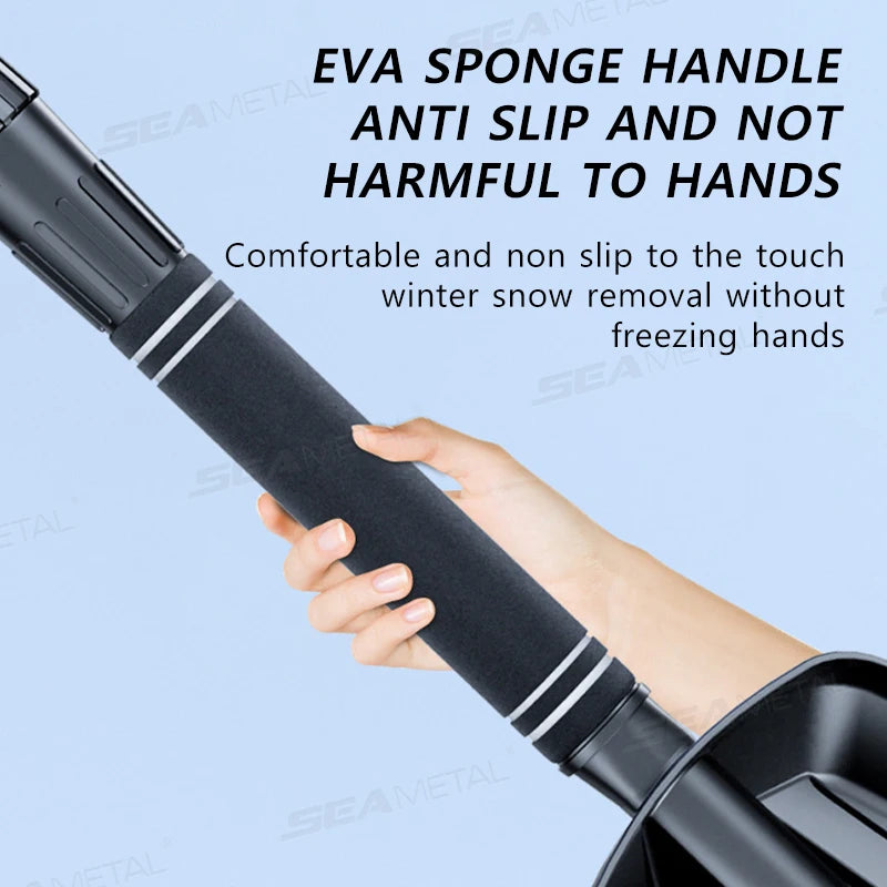 SEAMETAL Detachable Telescopic Winter Snow Ice Shovel Portable ABS Plastic Collapsible Snow Shovel for Outdoor Car Cleaning Tool