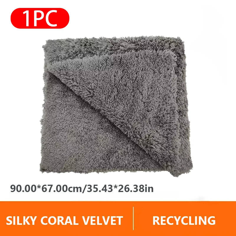 SEAMETAL Car Wash Microfiber Towel 5 Sizes Car Cleaning Fast Drying Cloth Reusable Rags Super Absorbent for Car Home Clean Tools