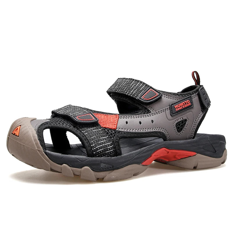 HUMTTO Summer Sandals Breathable Hiking Shoes for Men Outdoor Water Beach Mens Sandals Camping Fishing Climbing Aqua Sneaker Man