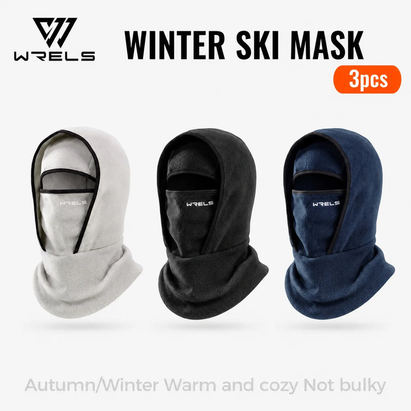 WRELS Balaclava Ski Mask Thermal Anti Cold Cycling Full Face Mask Thick Warm Motorcycle Helmet Liner Men Women Outdoor Sport Cap