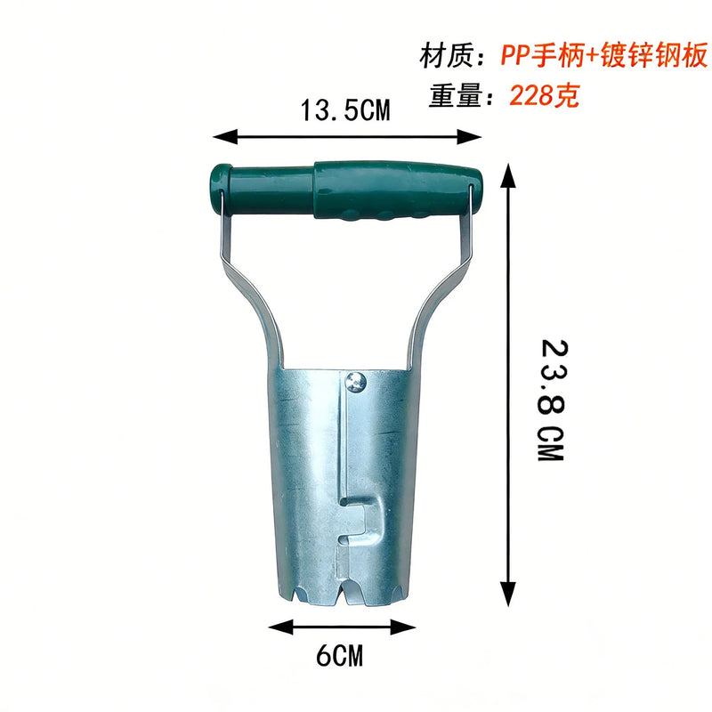 Gardening Seedling Transplanting Device Hole Drilling Vegetable Planting Digging Tool with Seedling Lifter Function