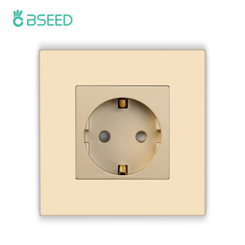 BSEED EU Single Wall Sockets Double 5V 2.1A USB Socket Phone Charge Triple Power Plugs With Plastic Panel Four Frame Outlets